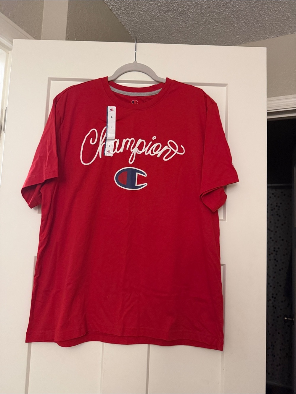 Champion Red Short Sleeve Logo T-Shirt